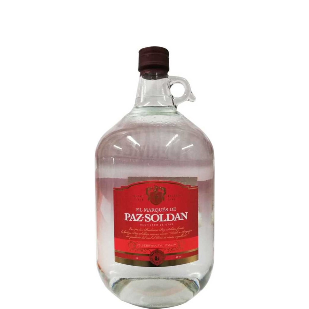 DESTILADO DE UVA PAZ SOLDAN QUEBRANTA 4.0 LTS.