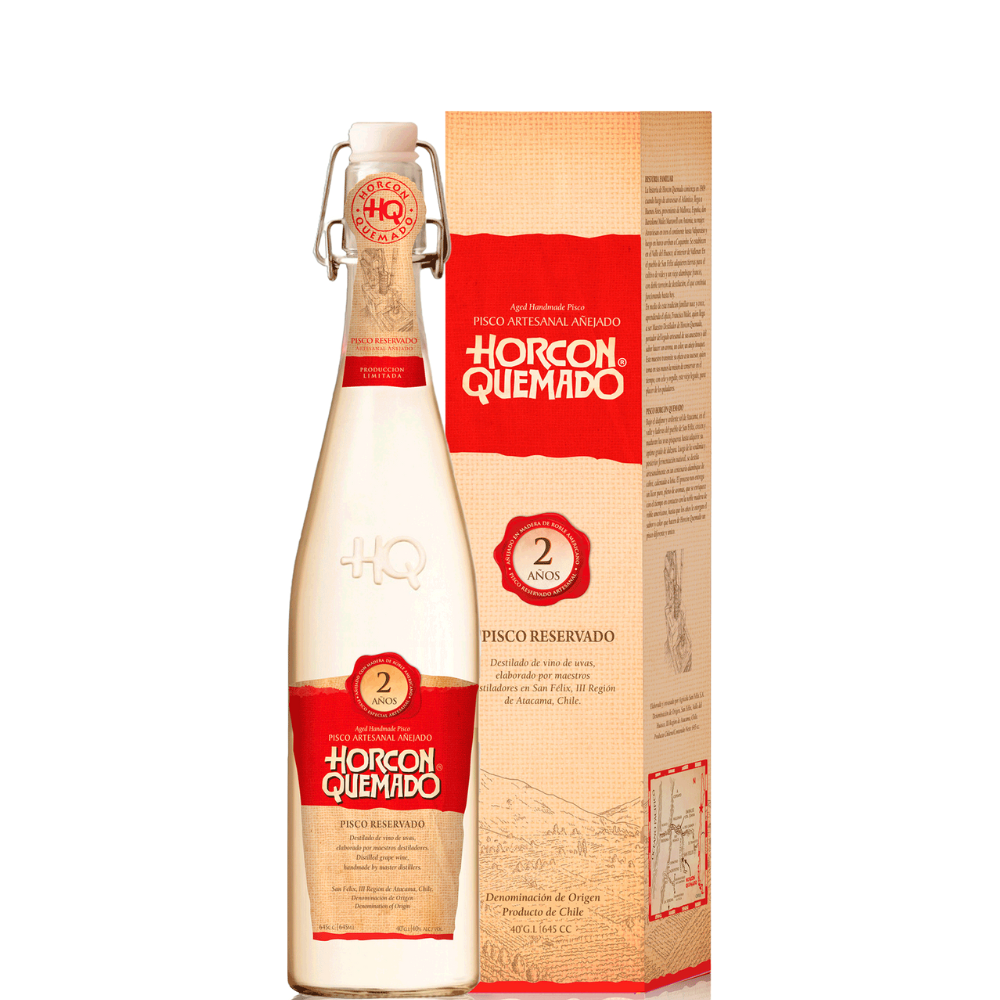 PISCO HORCON QUEMADO 2 AÑOS - 645 ML.