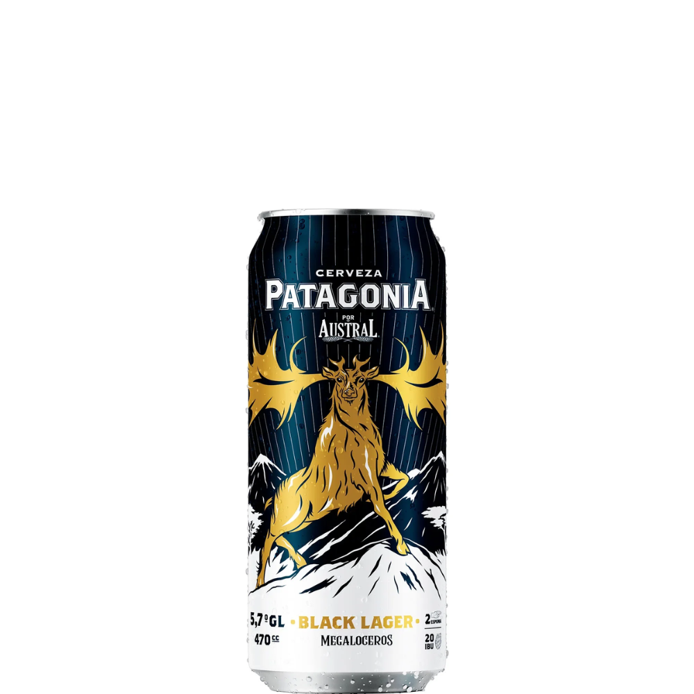 CERVEZA AUSTRAL PATAGONIA BLACK LAGER 470 ML. 24 LATAS