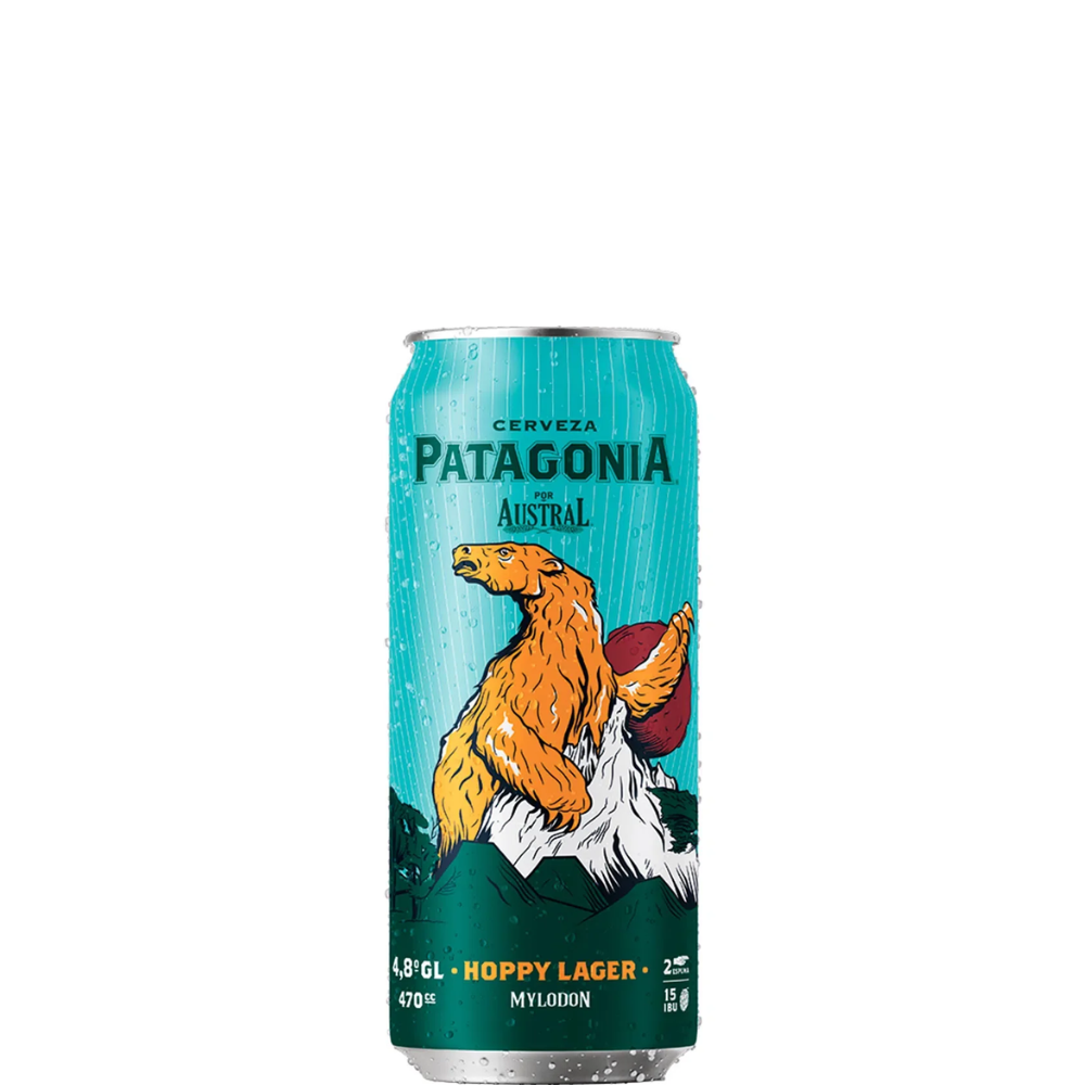 CERVEZA AUSTRAL PATAGONIA HOPPY LAGER 470 ML. 24 LATAS