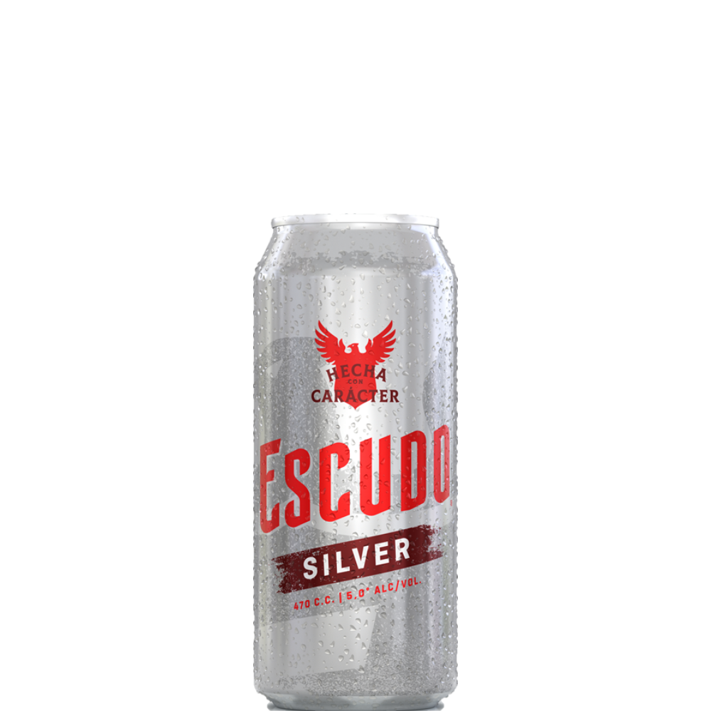 CERVEZA ESCUDO SILVER 470 ML. DISP. 24 LATAS