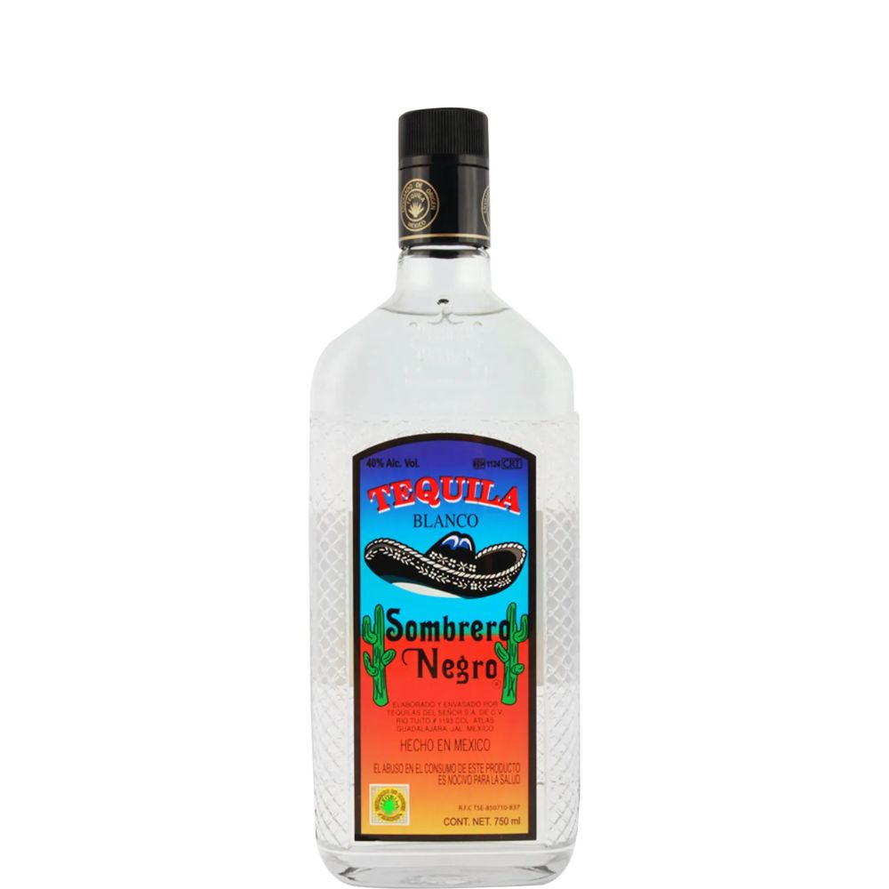 TEQUILA SOMBRERO NEGRO BLANCO 750 ML.