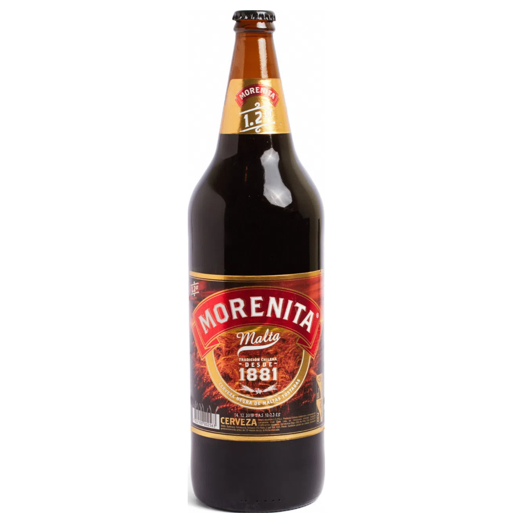 CERVEZA MORENITA 1.2 LT. CAJA 12 BOTELLAS RET.