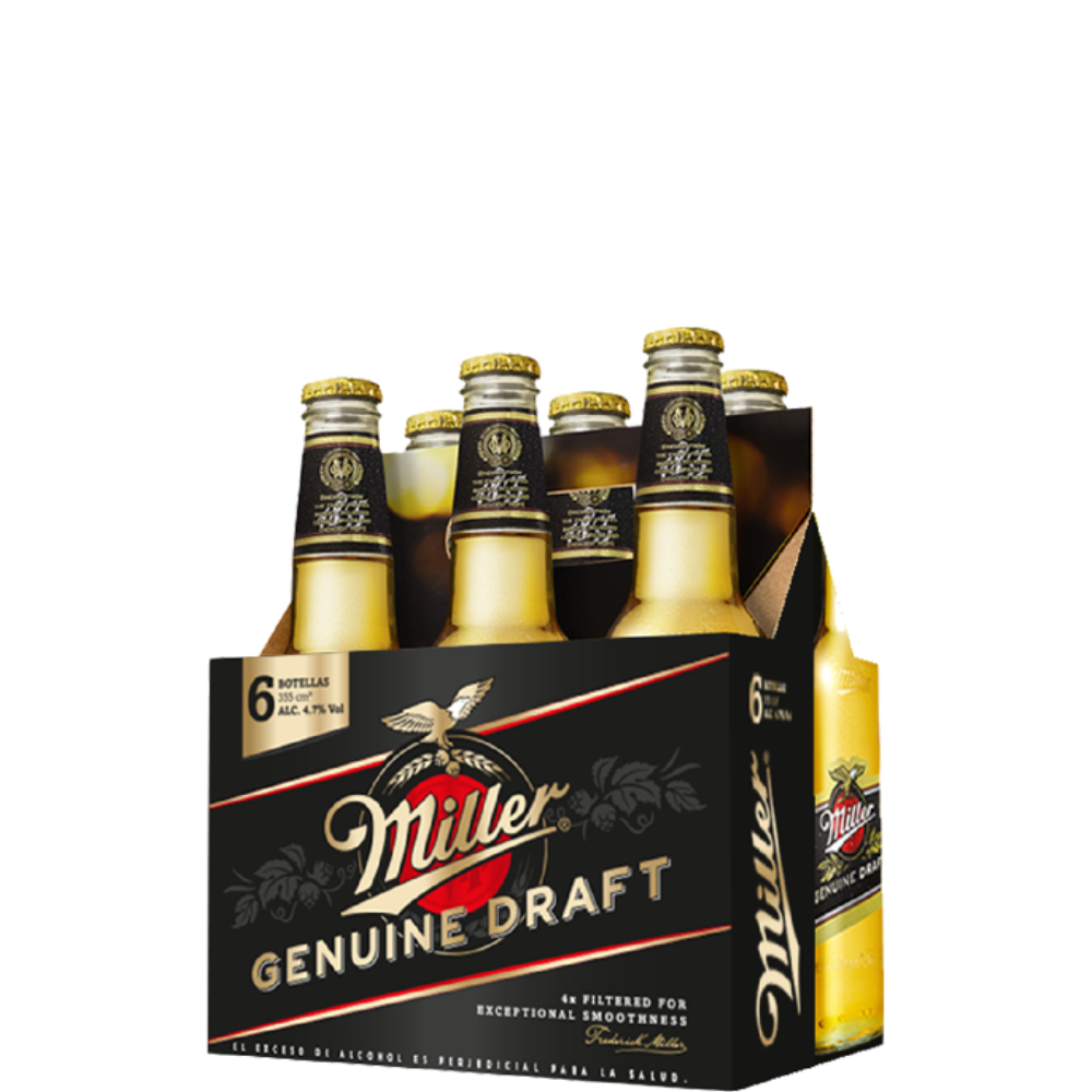 CERVEZA MILLER 355 ML. CAJA 24 BOTELLAS