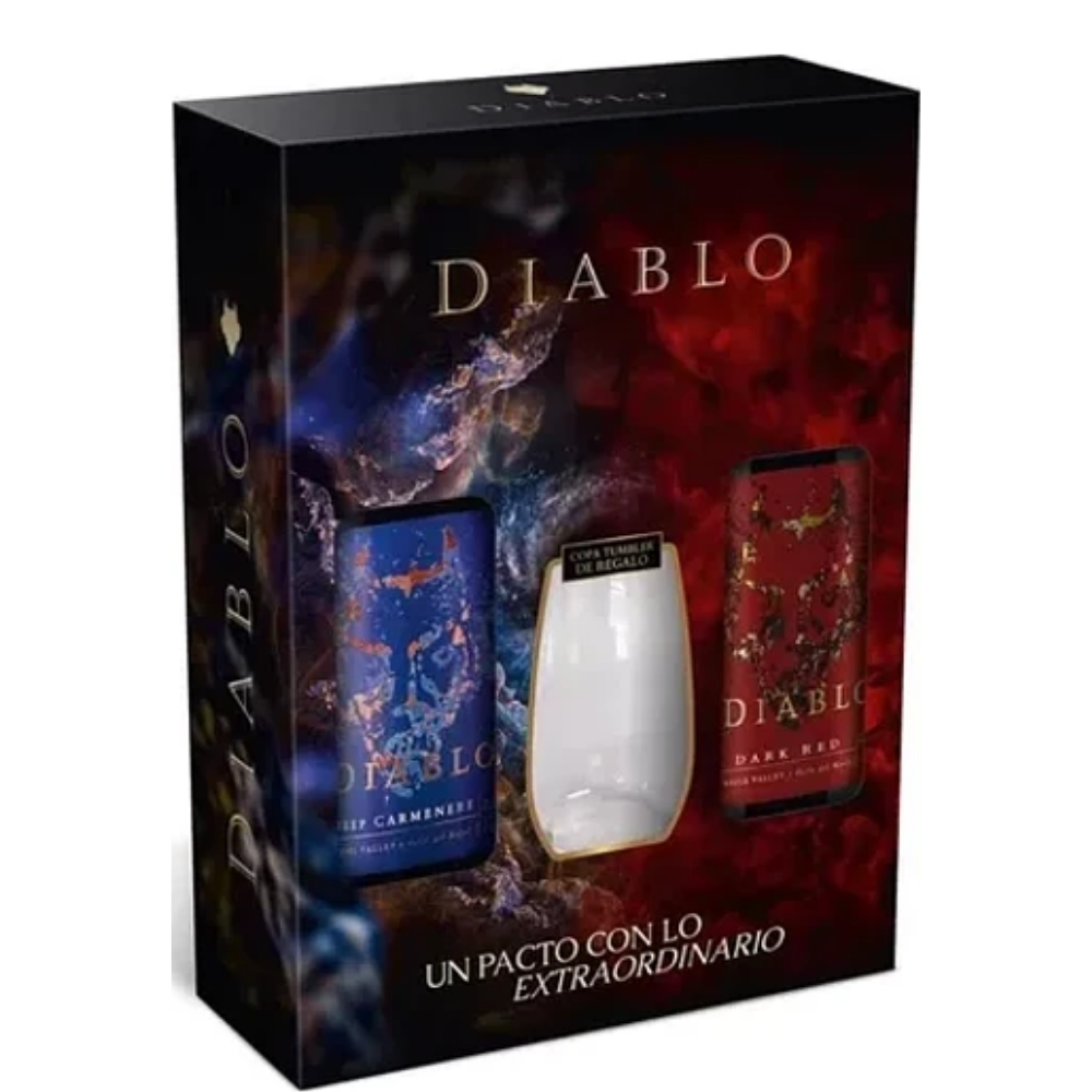 VINO DIABLO PACK DEEP CARMENERE-DARK RED 750 ML.