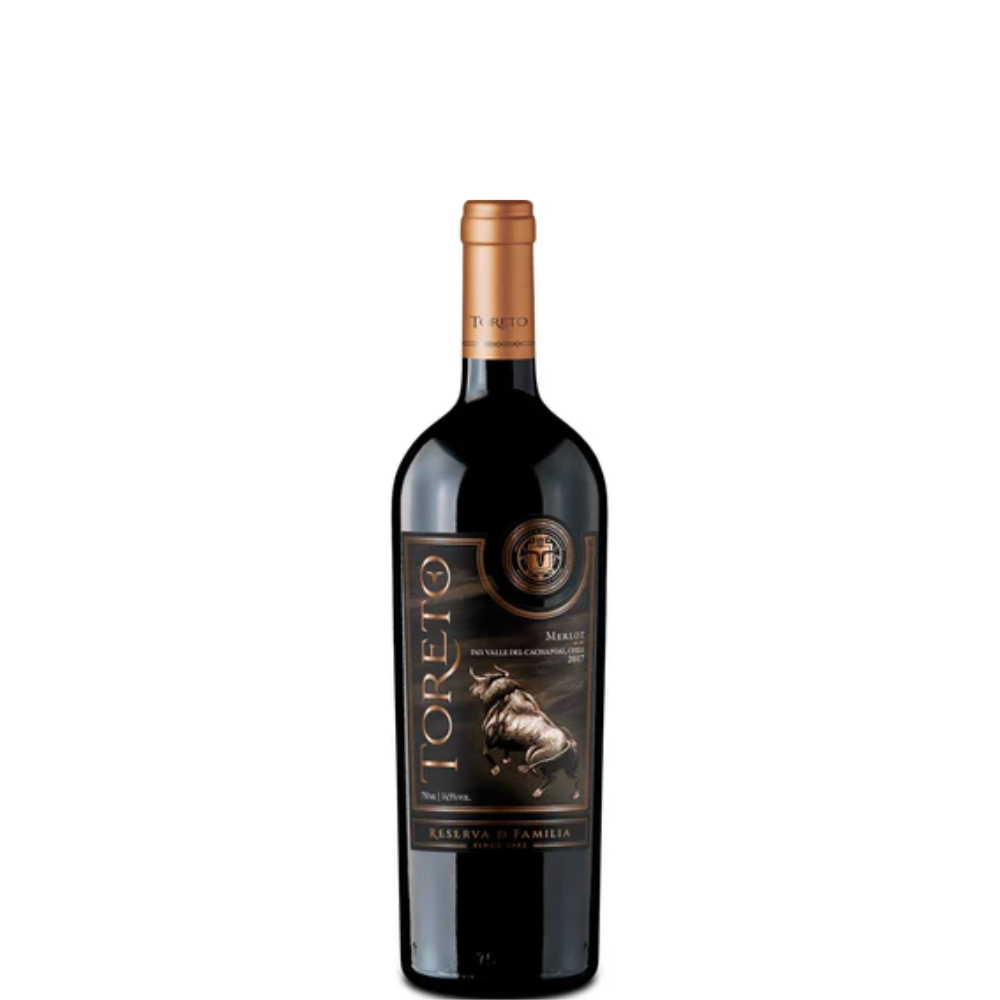 VINO TORETO RESERVA DE FAMILIA MERLOT 750 ML.