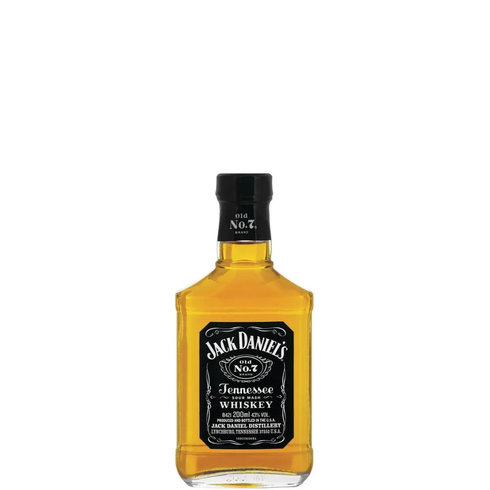 WHISKEY JACK DANIELS N°7 PETACA 200 ML.
