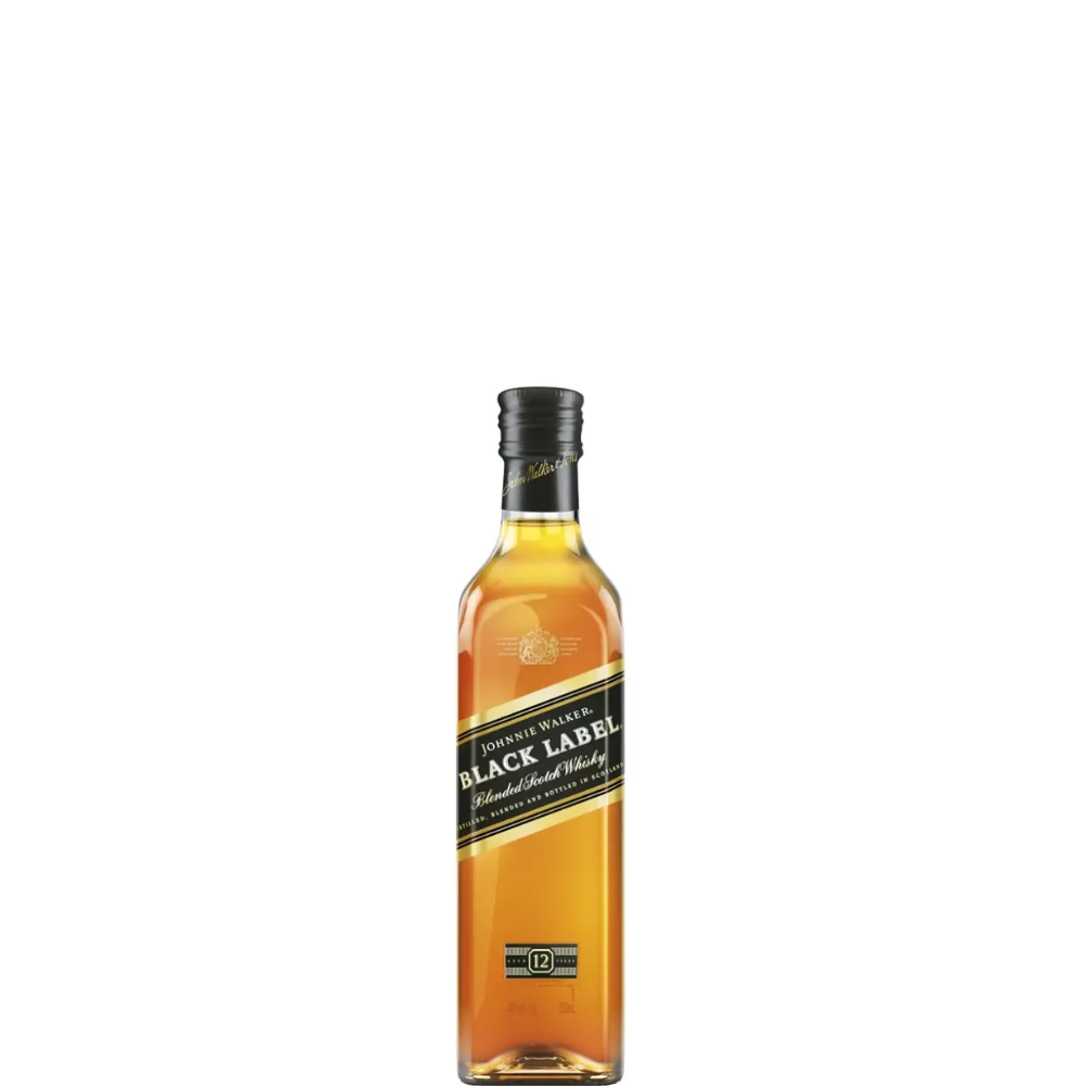 WHISKY JOHNNIE WALKER BLACK LABEL PETACA 200 ML.