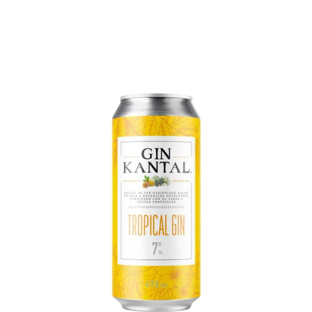 LATA GIN KANTAL TROPICAL 7º 473 ML. 12 UNIDADES