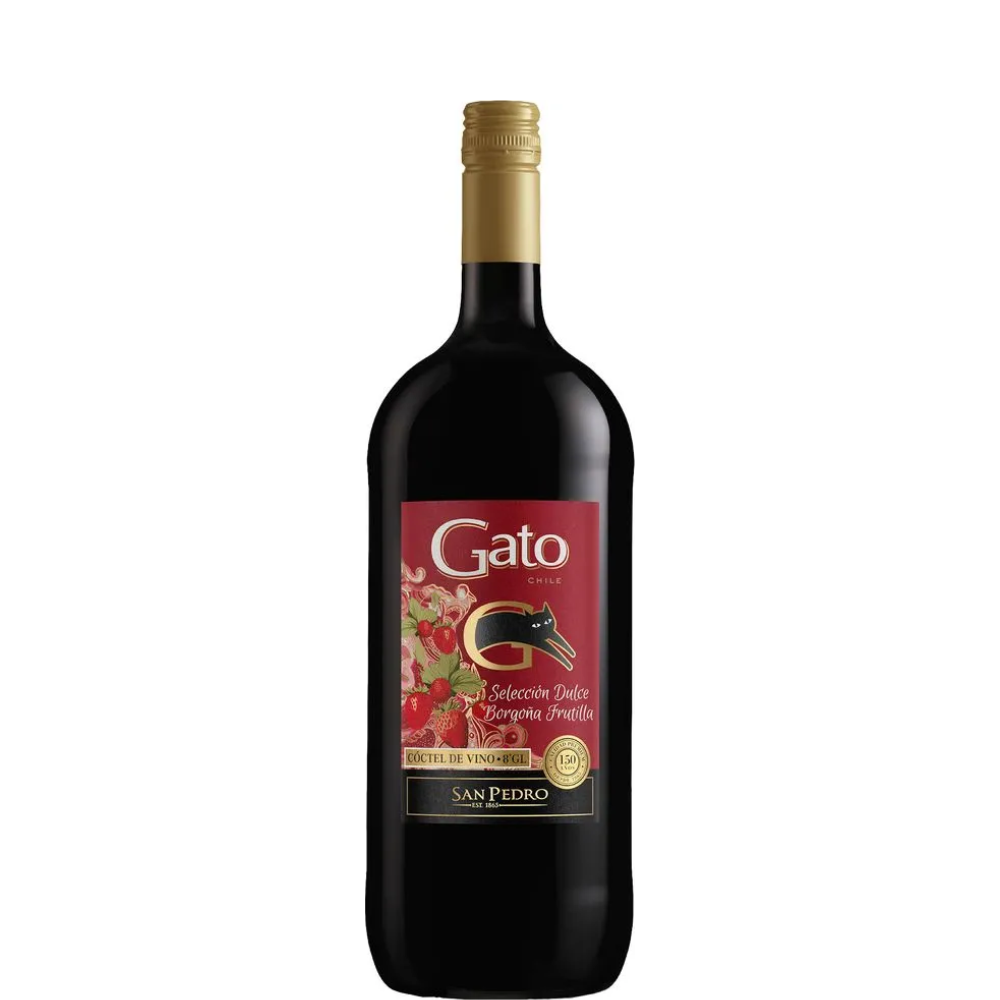 COCTEL DE VINO GATO SELECCION DULCE BORGOÑA FRUTILA 1.5 LT.