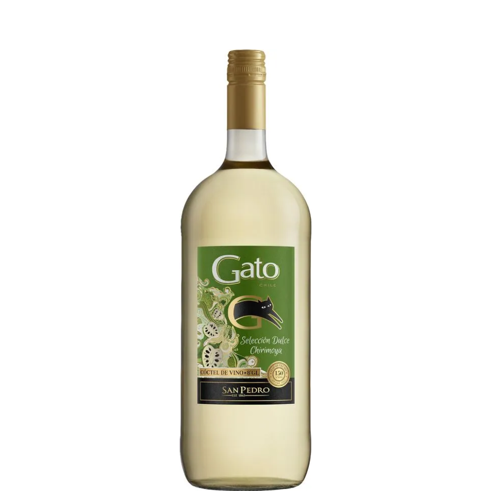 COCTEL DE VINO GATO SELECCION DULCE CHIRIMOYA 1.5 LT.